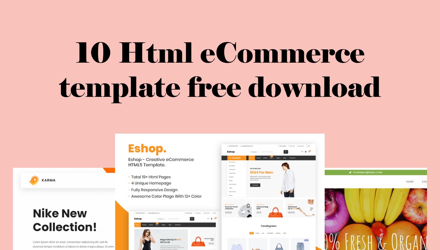 free ecommerce template